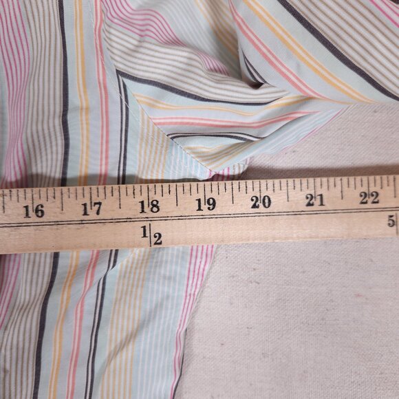 Lands End Button Shirt Womens 10 Striped Long Sleeve Collared Office Work Top - Picture 5 of 12